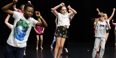 Children dancing with Dance East